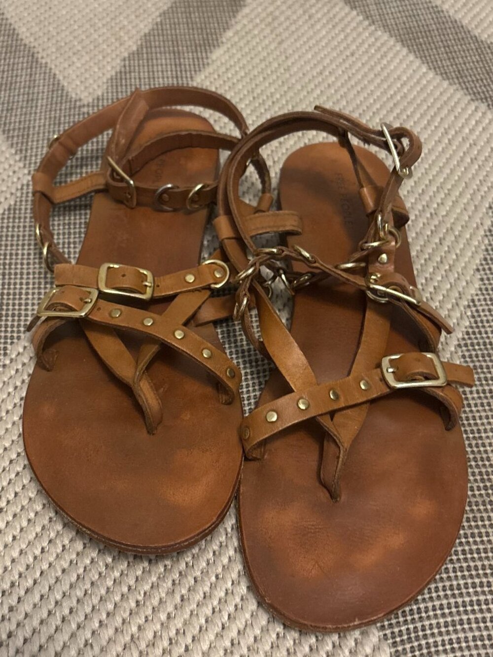 FREE PEOPLE Strappy Sandals with Buckles